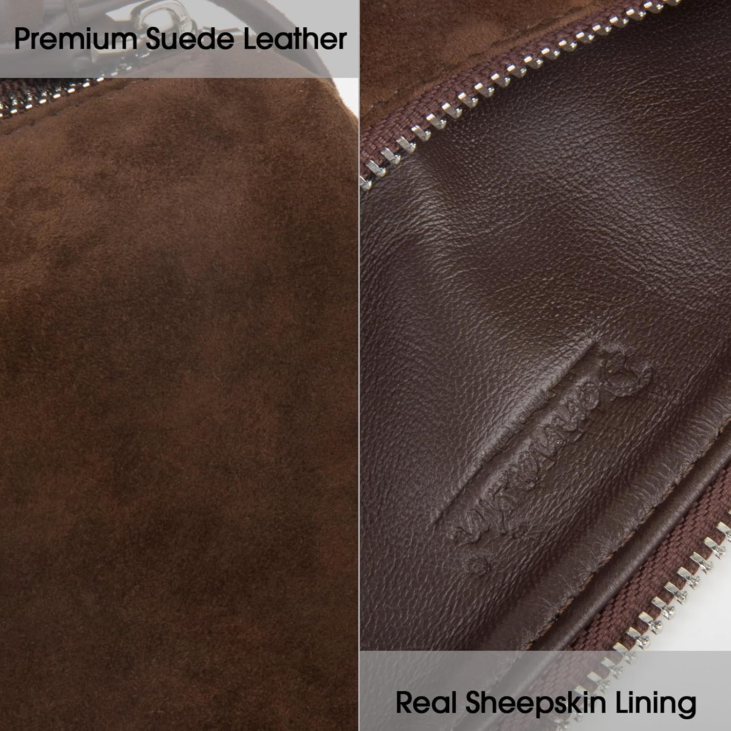 Premium suède leer crossbody Purses for Dames, klein - Image 4