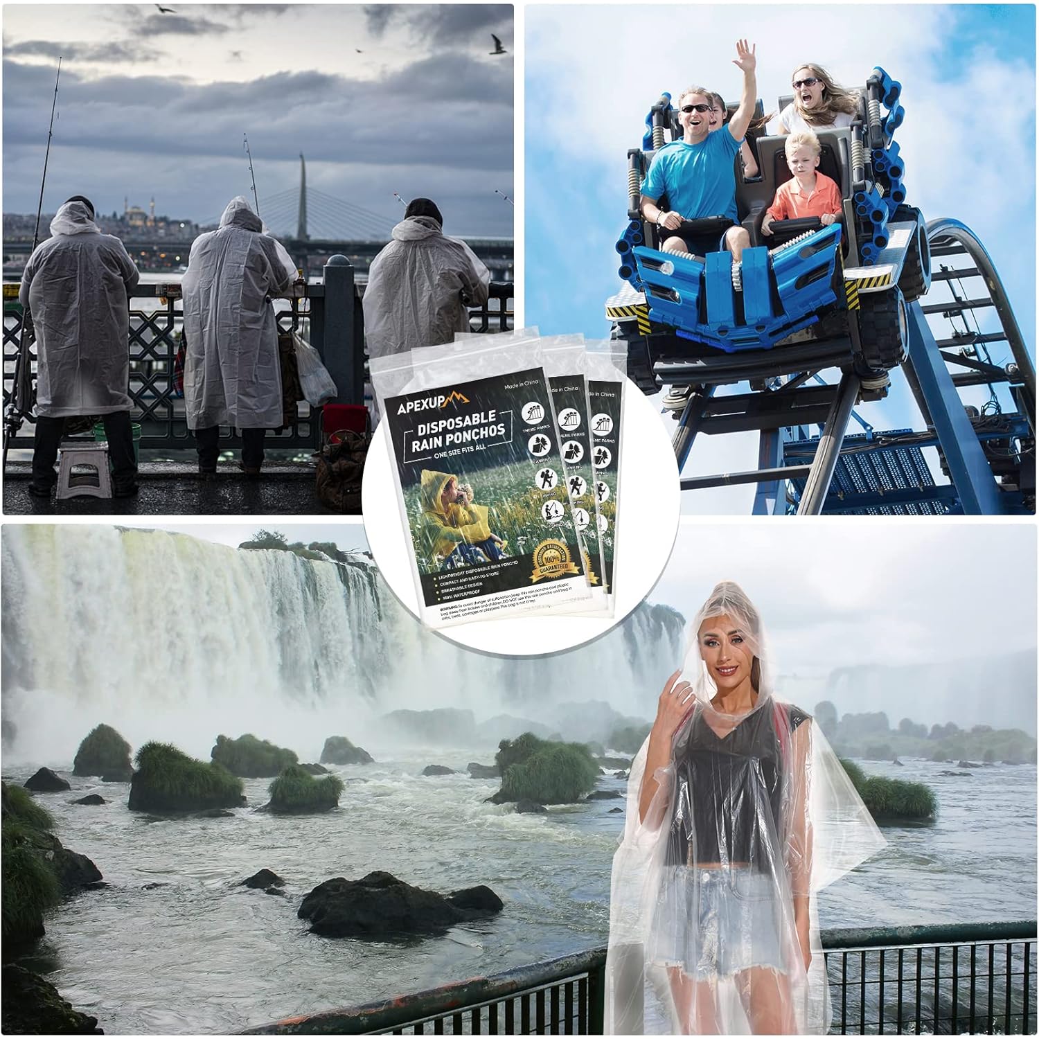 APEXUP Disposable regen Ponchos for Adults, Emergency regen - Image 6