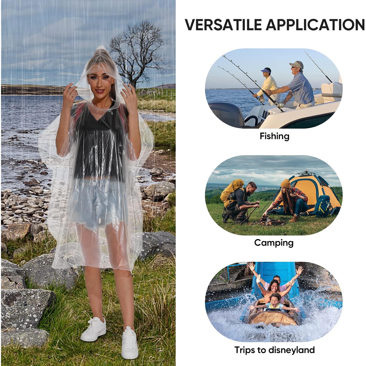 APEXUP Disposable regen Ponchos for Adults, Emergency regen - Image 4
