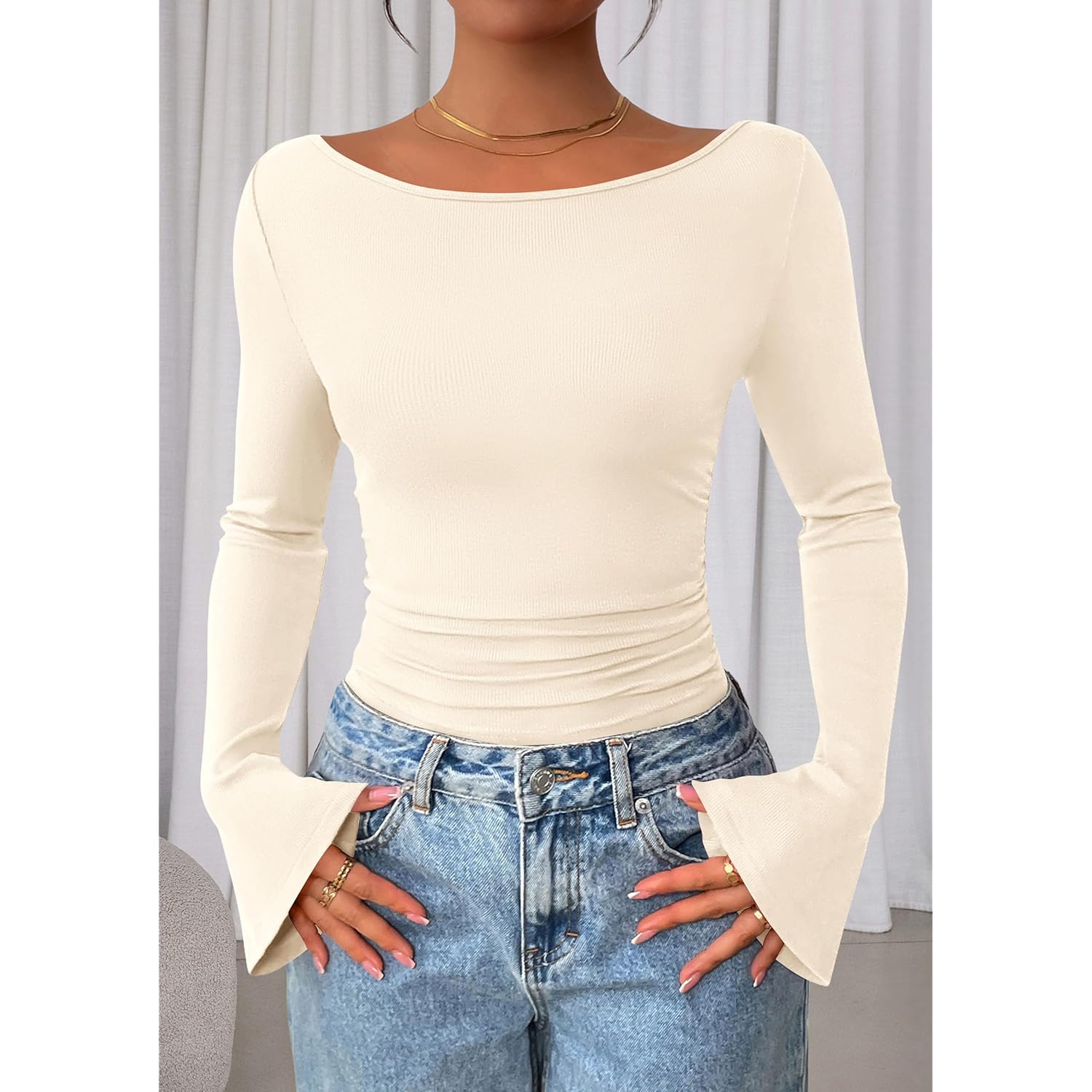 PRETTYGARDEN Dames lange mouw shirt 2025 Fall Crop - Image 7