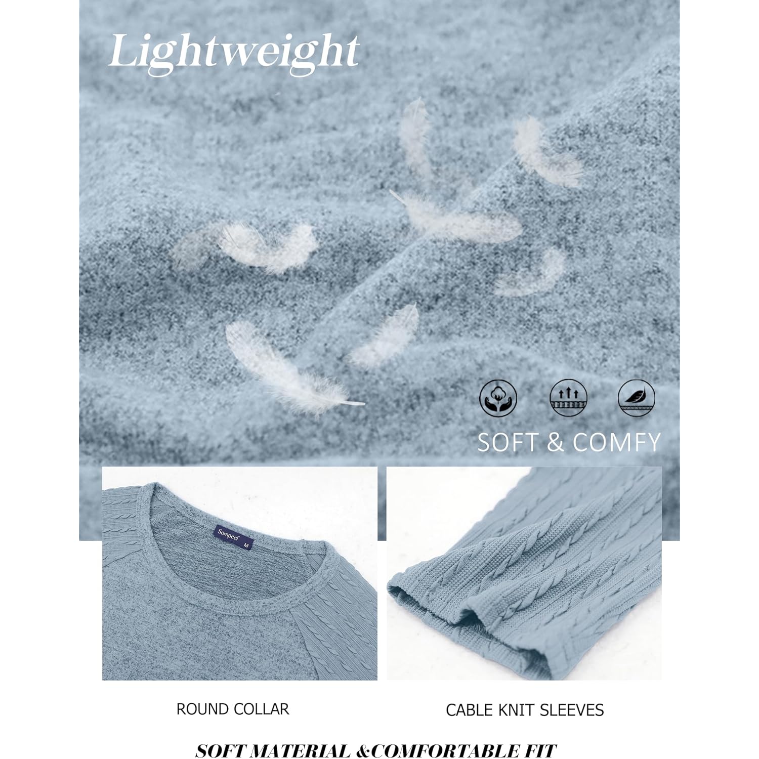 SAMPEEL sweatshirt for Dames Long Sleeve Shirts Crewneck - Image 6