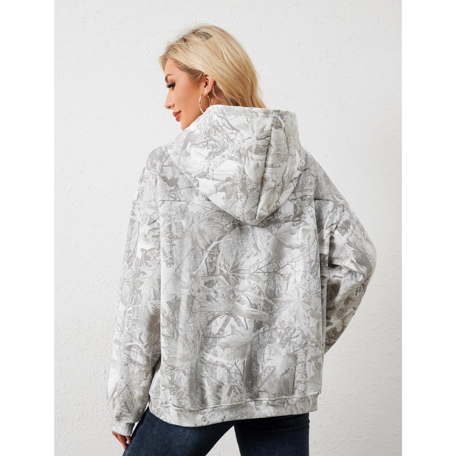 Camo hoodie For Dames oversized Long Sleeve Drop - Image 7