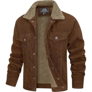 MAGCOMSEN Heren Corduroy jas Winter Sherpa gevoerd Warm