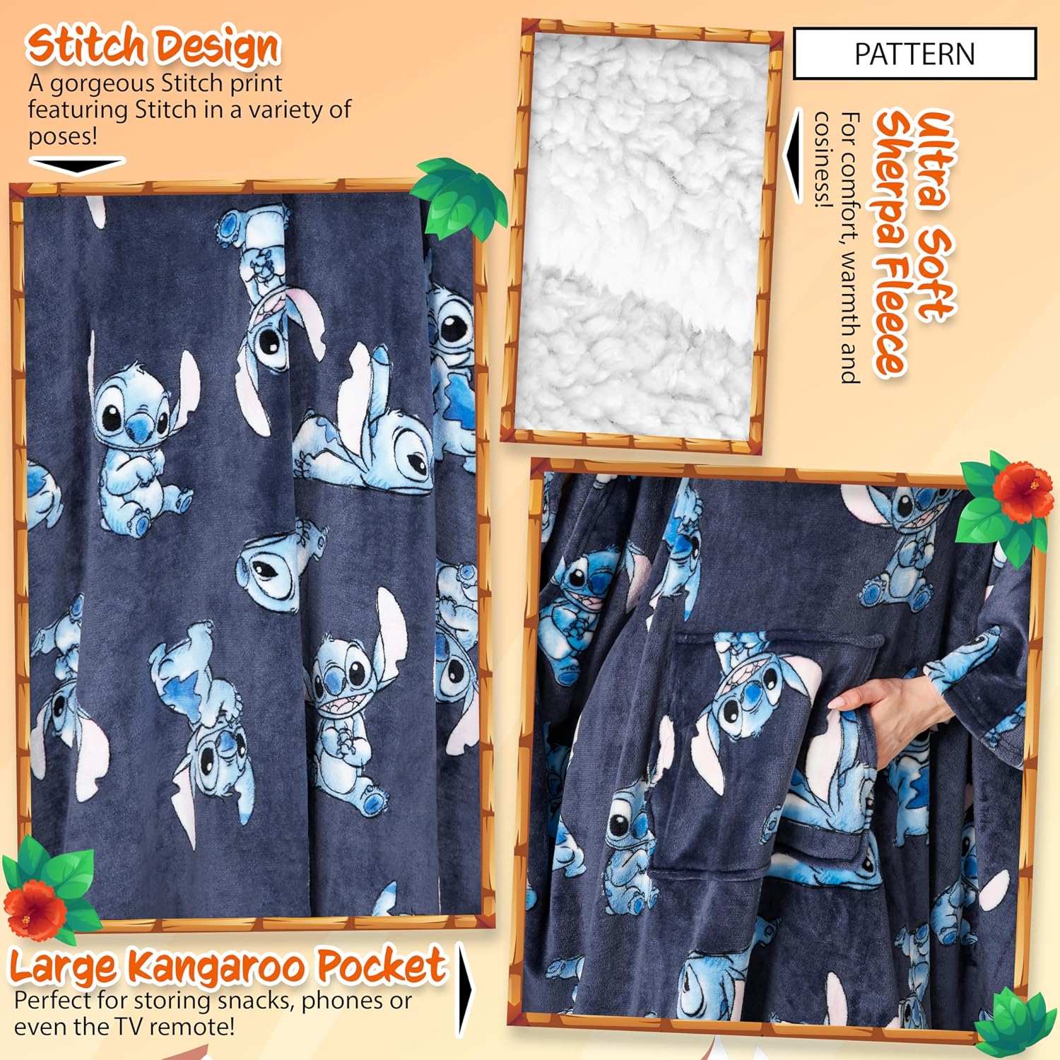 Disney Stitch Blanket hoodie for Dames and Teenagers - Image 4