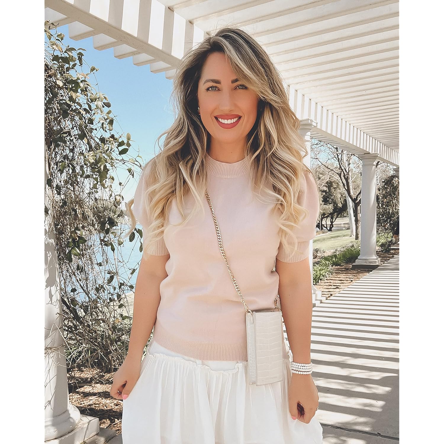 Dames Puff korte mouw Sweater top 2025 Summer - Image 4