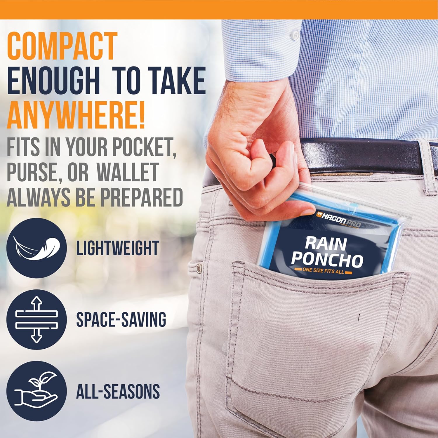 Hagon PRO Disposable regen Ponchos for Adults (5 - Image 3