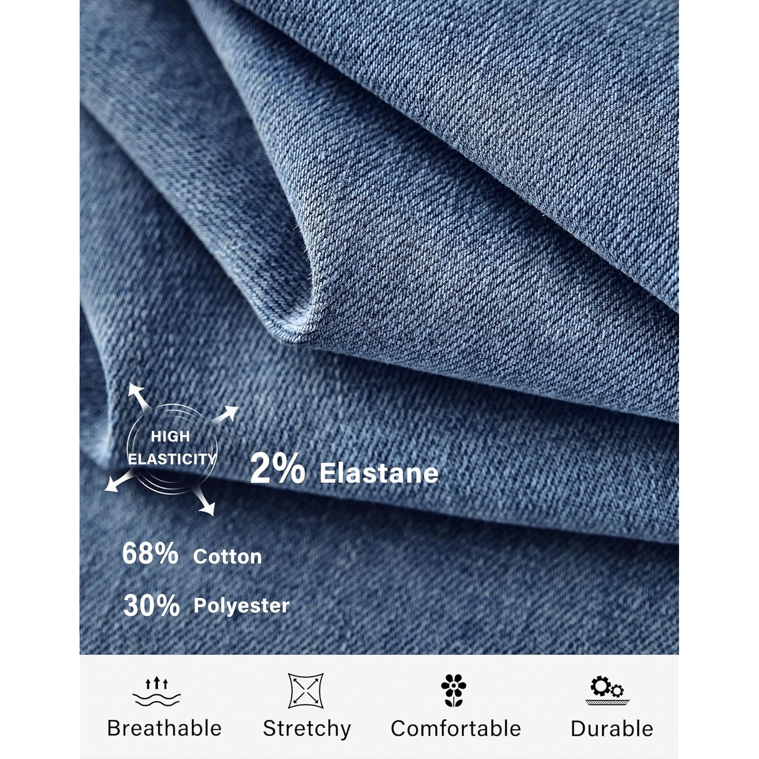 Roswear Dames wide leg jeans Casual high-waist stretch - Image 7