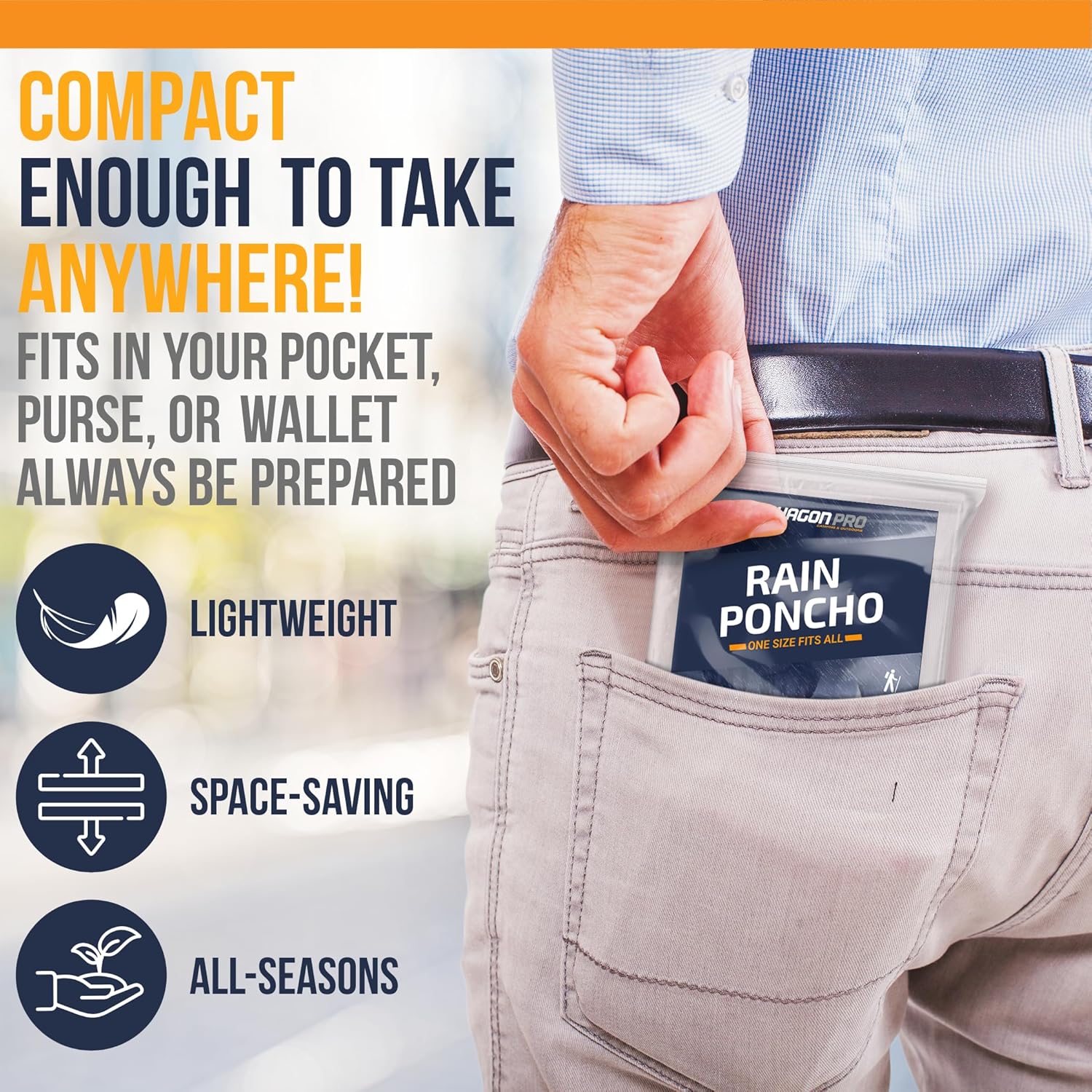 Hagon PRO Disposable regen Ponchos for Adults (5 - Image 3